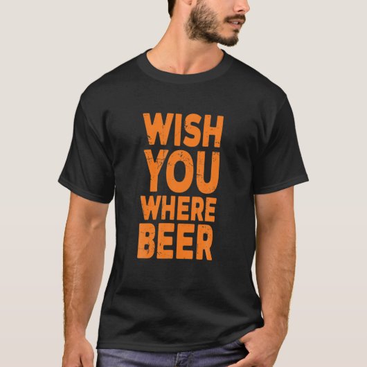 ビールを飲む Tシャツ (正面)