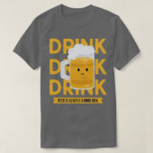 ビールを飲む Tシャツ (デザイン正面)