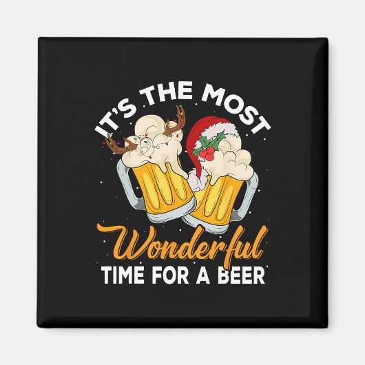 ビールを飲むCにとって最高の時間だ マグネット (正面)