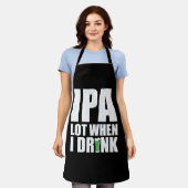 ビールを飲むIpa LotSt patricks day2020 エプロン (着用した状態)