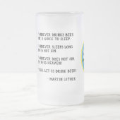 ビールを飲めマルティン・ルーサー フロストグラスビールジョッキ (中央)