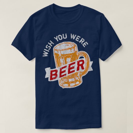 ビールを飲んでいおもしろいただきたい Tシャツ (デザイン正面)