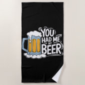 ビールを飲んでくれ ビーチタオル (正面)