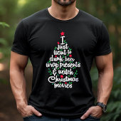 ビールを飲んでクリスマス映画を見るだけ Tシャツ
