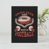 ビールを飲んでサッカーのスポーツギフトを見る 招待状 (スタンド正面)