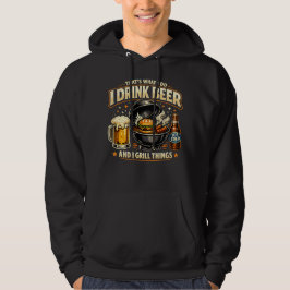 ビールを飲んでバーベキューするパーカー パーカ