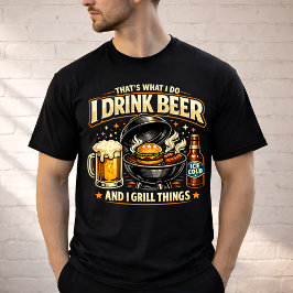 ビールを飲んでバーベキューTシャツ Tシャツ