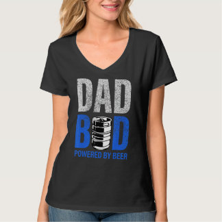 ビールを飲んで動くメンズパパBodは風邪を引いている Tシャツ