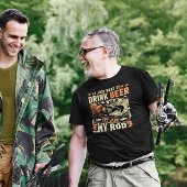 ビールを飲んで棒を引っ張りたい トライブレンドTシャツ