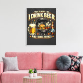 ビールを飲んで物を焼く キャンバス (インサイチュ (リビング))