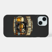 ビールを飲んで物を焼く iPhone 15 カー 15ケース (裏面横)