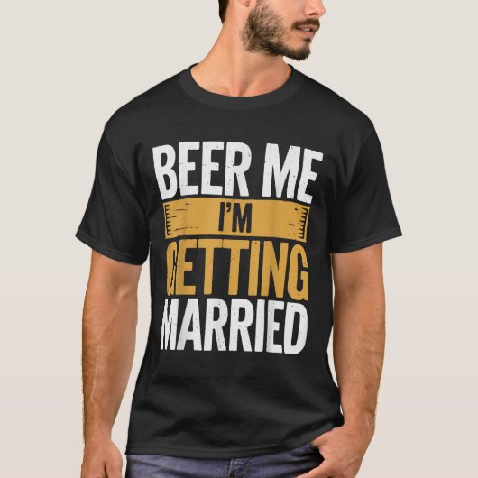 ビールを飲んで結婚 Tシャツ (正面)