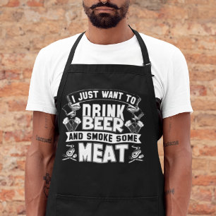 ビールを飲んで肉を吸いたい エプロン