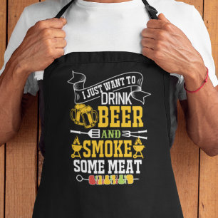 ビールを飲んで肉を吸いたい エプロン