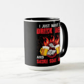 ビールを飲んで肉を吸いたい マグカップ (正面右)