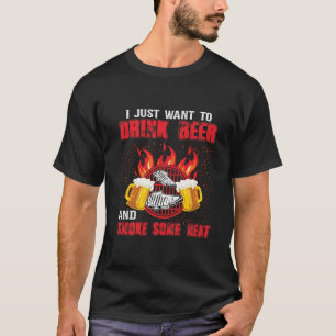 ビールを飲んで肉を吸いたい Tシャツ