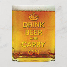 ビールを飲運みる ポストカード