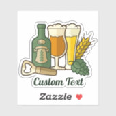 ビールアイコンのシール シール (シート)