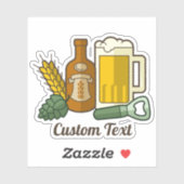 ビールアイコンのシール シール (シート)