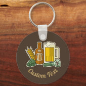 ビールアイコンキーチェーン キーホルダー (正面)