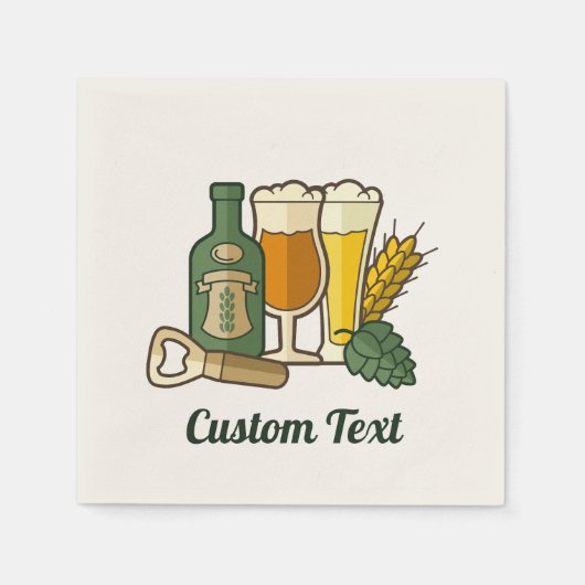 ビールアイコンナプキンス スタンダードカクテルナプキン (正面)