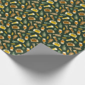 ビールアイコンパターンラッピング紙 ラッピングペーパー (角)