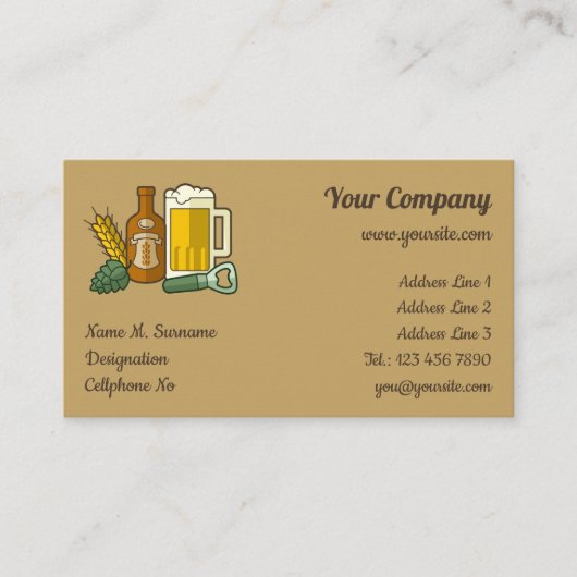 ビールアイコン名刺 名刺 (正面)