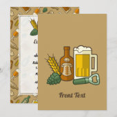 ビールアイコン招待状 招待状 (正面/裏面)