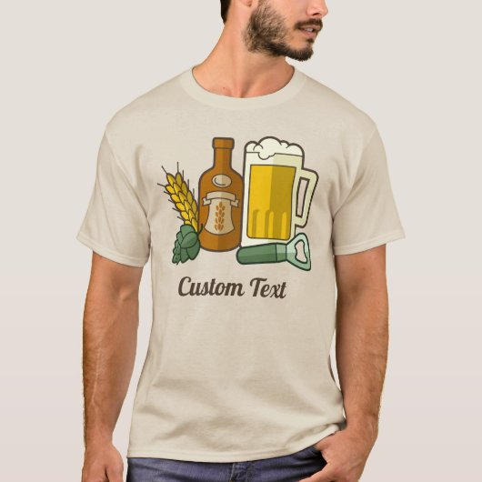 ビールアイコンTシャツ Tシャツ (正面)
