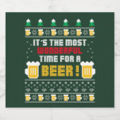 ビールアグリーのホリデーセーター ビールラベル (シングルラベル)