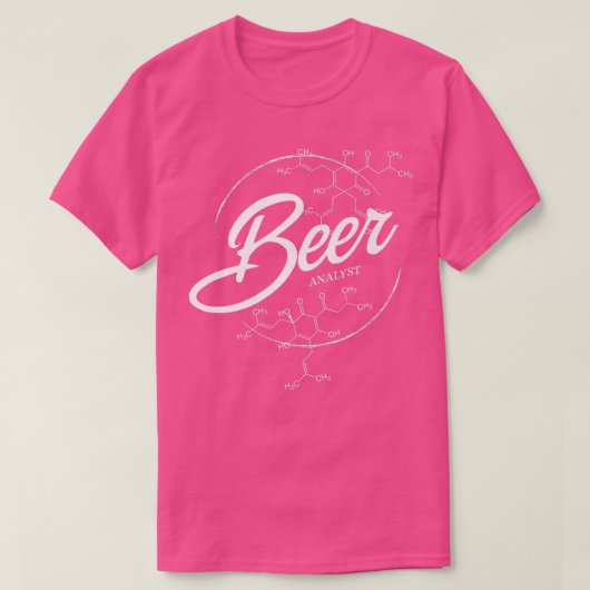 ビールアナリストの面白いビール Tシャツ (デザイン正面)