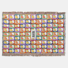 ビールアポップ・アートのートカスタムモノグラム投げ毛布 スローブランケット