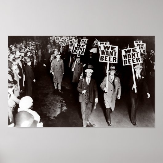 ビールアンチ禁止行進c.1925 ポスター (正面)