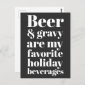 ビールアンドグレイビーホリデおもしろいー ポストカード (正面/裏面)