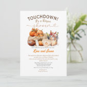 ビールアンドサッカーパンプキン秋おむつシャワー 招待状 (スタンド正面)