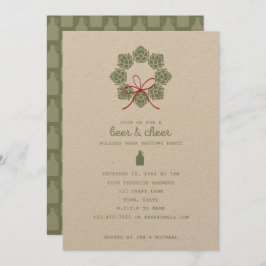 ビールアンド応援ホリデーパーティ招待状 招待状