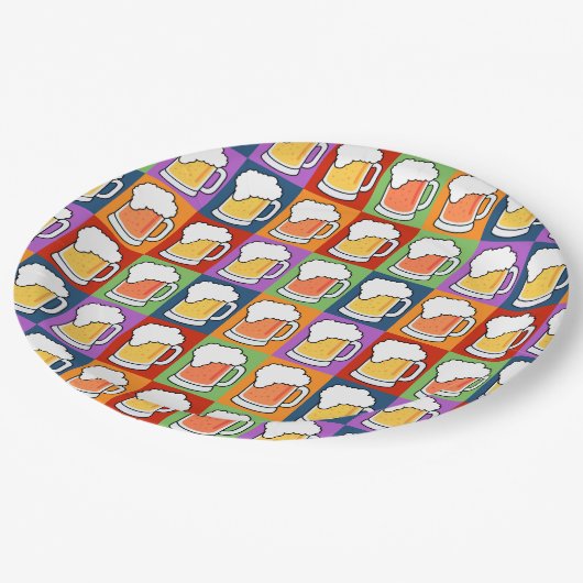 ビールアーポップ・アートのト紙プレート ペーパープレート (アングル)