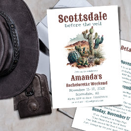 ビールウィザヴェールバチェロレッテ週末のスコッツデール 招待状