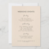 ビールウィザヴェールバチェロレッテ週末のスコッツデール 招待状 (裏面)