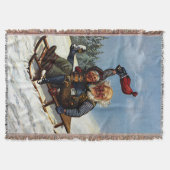 ビールウィルヘルム・ラーセンとクリスマスそり スローブランケット (正面)