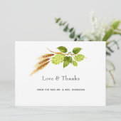 ビールウィローグリーンリー結婚ヴィンヤード サンキューカード (スタンド正面)