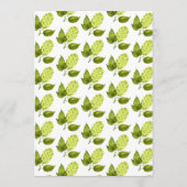 ビールウィローグリーンリー金ゴールドブライダルシャワー アドバイスカード (裏面)