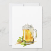 ビールウィローグリーン金ゴールド幾何学模様カップルのシャワー 招待状 (裏面)