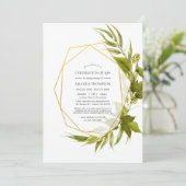 ビールウィローライフの幾何学的お祝い 招待状 (スタンド正面)