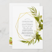 ビールウィローライフの幾何学的お祝い 招待状 (正面/裏面)