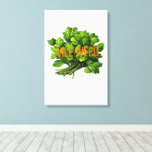 ビールウィードはっきりしたおもしろい- Cilantro キャンバスプリント (インサイチュ (ウッドフロア))