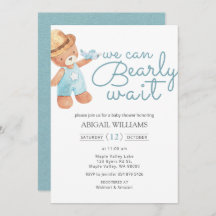 ビールウェイトウォーターカラーテディベアベビーシャワー