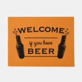 ビールウェルカムホーム金ゴールド ドアマット (正面)