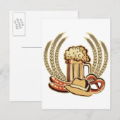 ビールオクトーバーフェスト図 ポストカード (正面/裏面)