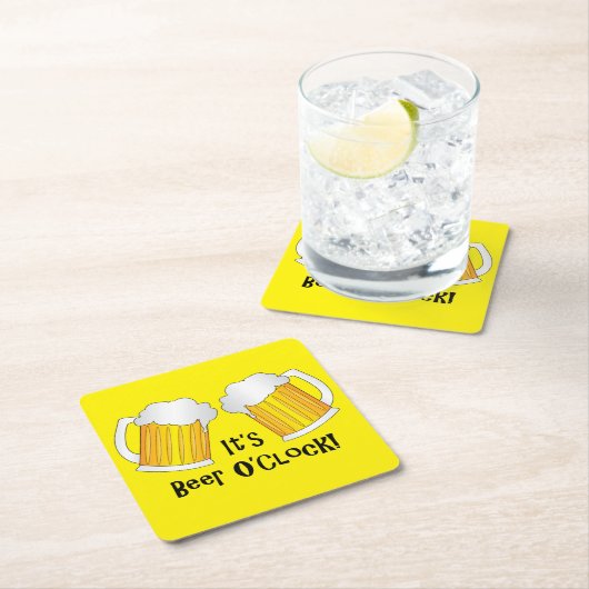 ビールオクロックおもしろい誕生日パーティーBBQコースター スクエアペーパーコースター (インサイチュ)